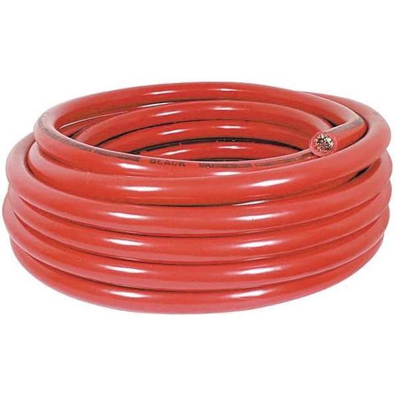 Quickcable Battery Cable,1/0 AWG,Solid,60V,PVC,Blk 200206-396-025