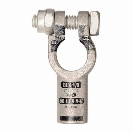 Straight Terminal,1/0 ga.,Black,Neg 4010-525-001N