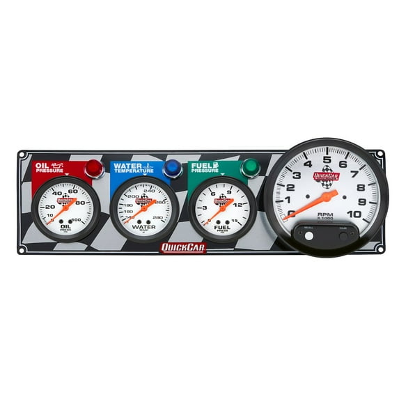Quickcar Racing Products 3-1 Gauge Panel OP-WT-FP-Tach