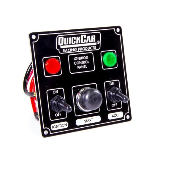 QuickCar Racing Products 50-822 Ignition Panel Black W/1 ACC. & Lights