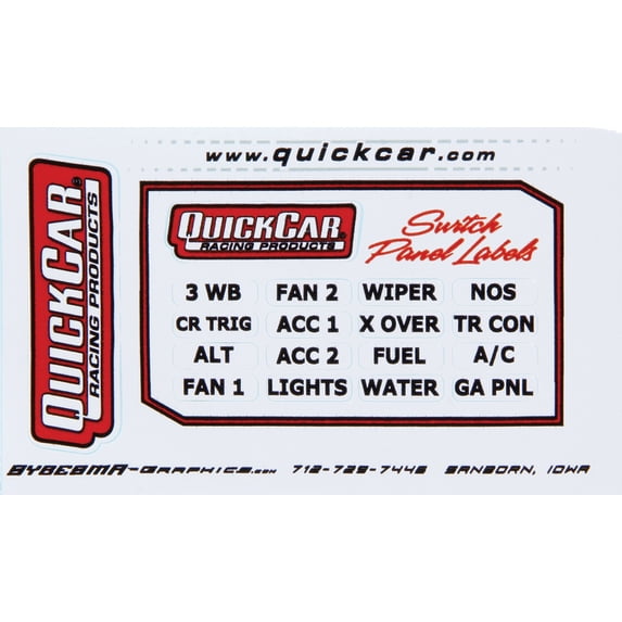 Switch Panel Stickers Large Ignition Panels
