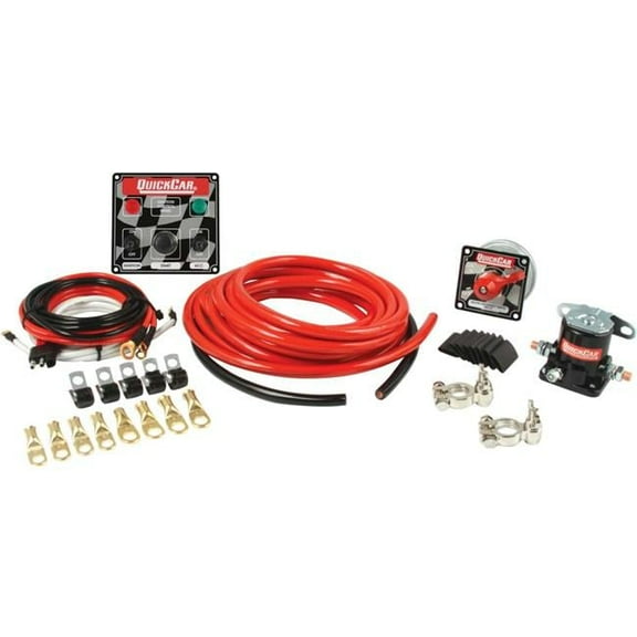Quickcar Racing Products QRP50-231 4 Guage Late Model Wiring Kit with 50-010 Panel