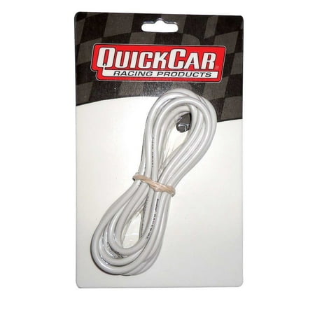 Quickcar Racing Products Wire 14 Gauge White 10ft