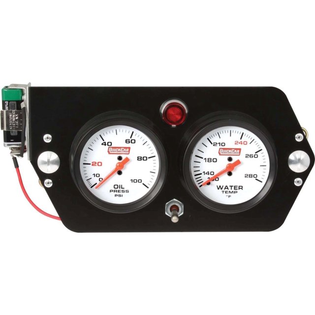 Quickcar Racing Products Deluxe Sprint Car 2 Gauge Dash Panel with