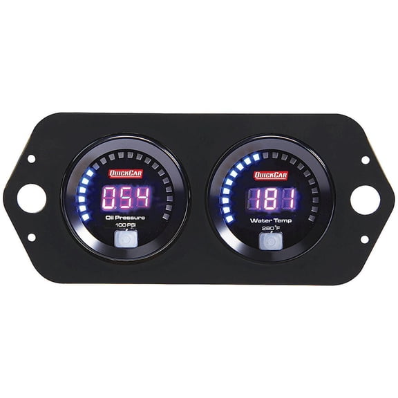 Quickcar Racing Products Digital 2-Gauge Panel Open Wheel OP/WT