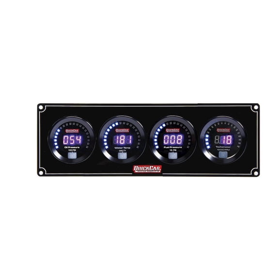 Quickcar Racing Products Digital 3-1 Gauge Panel OP/WT/FP w/Tach