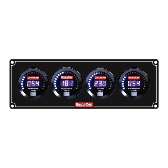 Quickcar Racing Products Digital 4 Gauge Panel OP/WT/OT/FP100