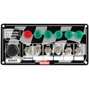 Quickcar Racing Products ICP20.5 Ignition Race Panel - Ignition Switch with Start Switch & 5-Accessory Switches - Lights