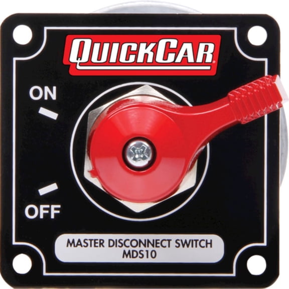Quickcar Racing Products Master Disconnect High Amp 4 Post Black Plate