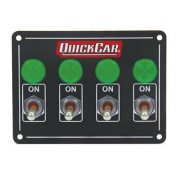 Quickcar Racing Products Pilot Weatherproof Accessory 4 Switch Panel