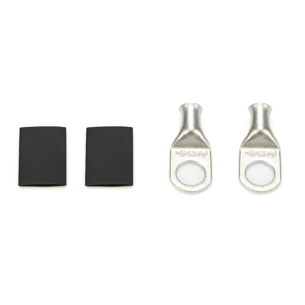 Quickcar Racing Products Power Ring 4 AWG 1/2in Hole Pair w/Heat Shrink