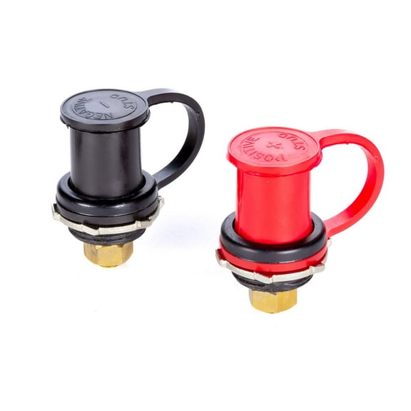 Quickcar Racing Products QRP57-703 Remote Jumper Post Set - Red & Black - Set of 2