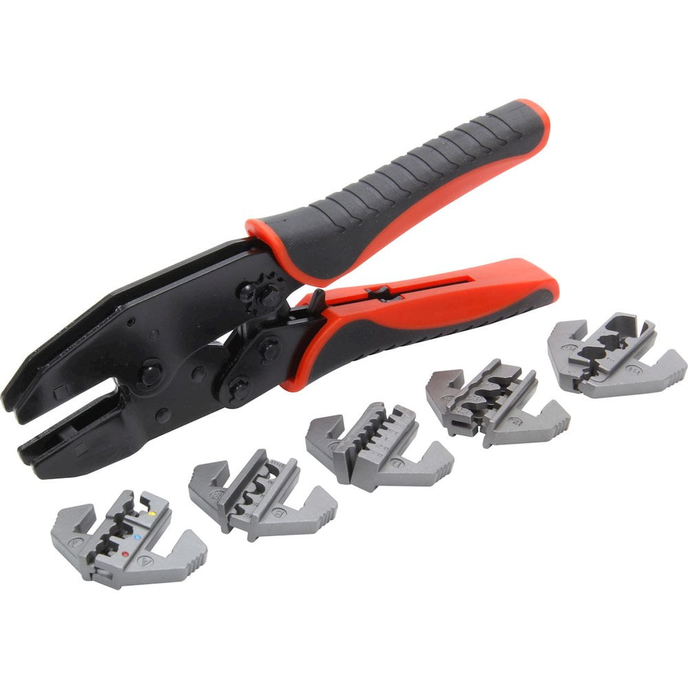Quickcar Racing Products Ratcheting Wire Crimper with Dies