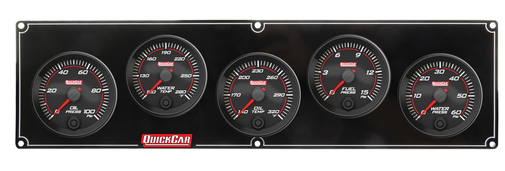 Quickcar Racing Products Redline 5 Gauge Panel OP/WT/OT/FP/WP QRP69-5036