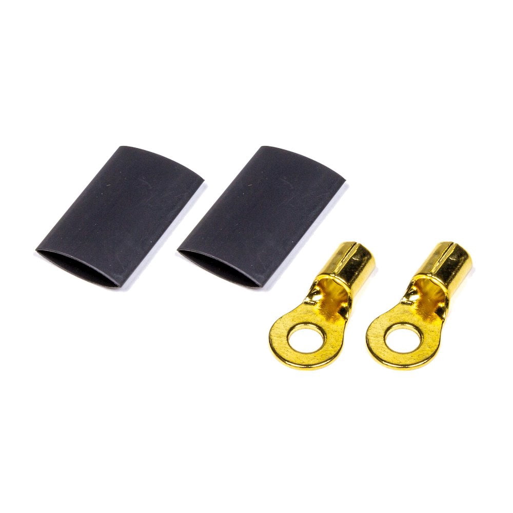 Quickcar Racing Products Ring Terminal #10 8-10 GA. Pair w/Heat Shrink