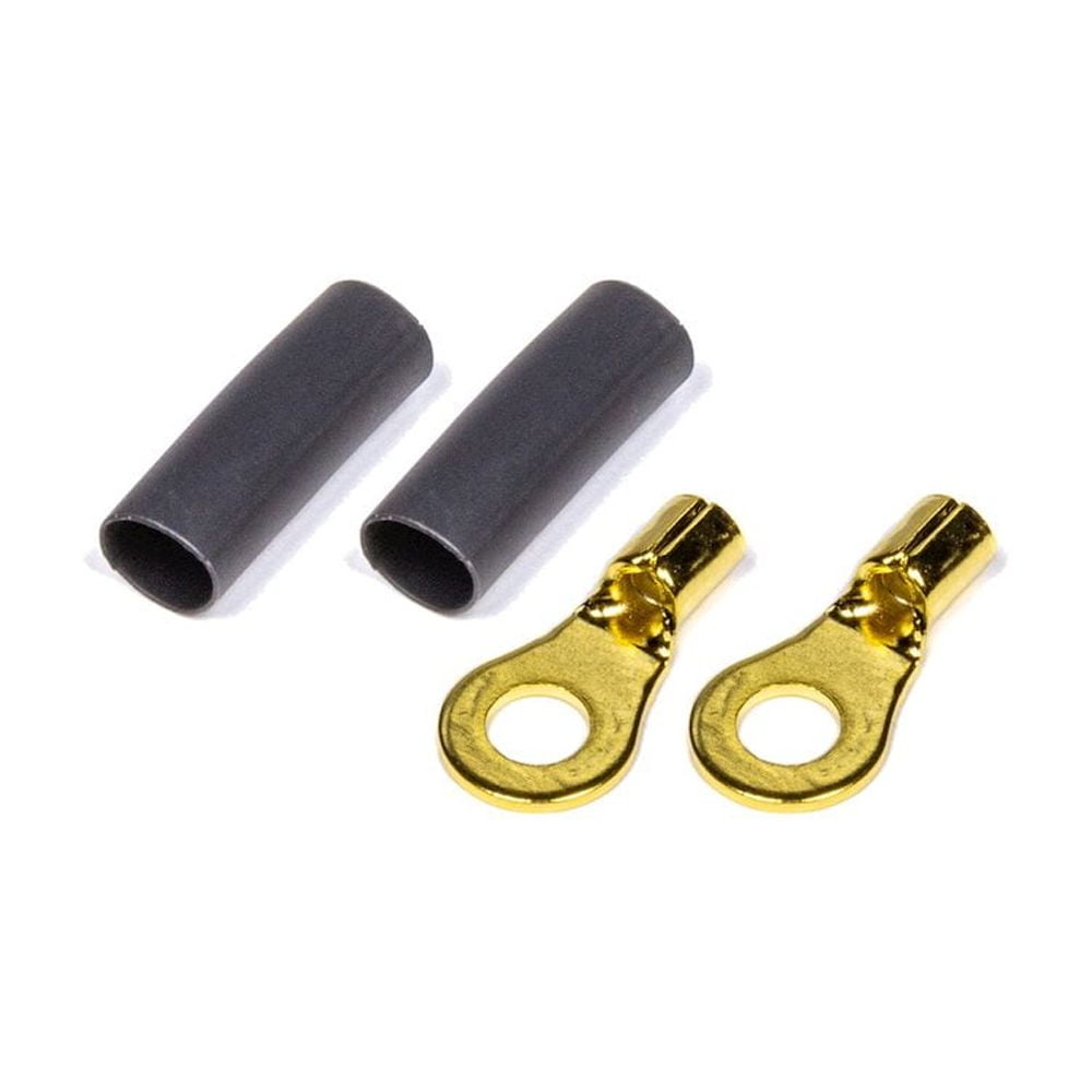 Quickcar Racing Products Ring Terminal #8 14-16 GA. Pair w/Heat Shrink