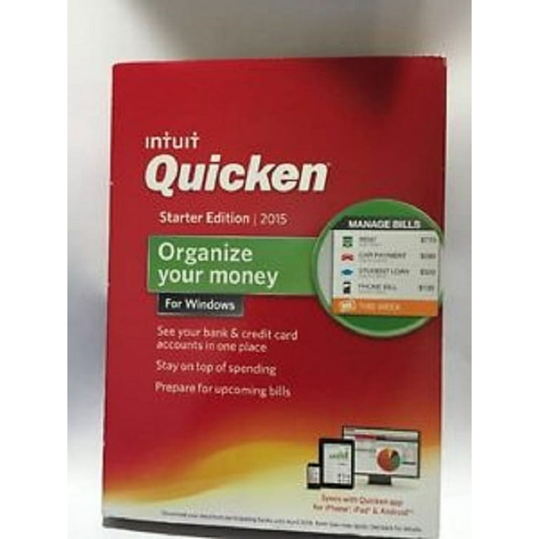 Quicken Starter Edition 2015 - License - 1 user - Win, Android 