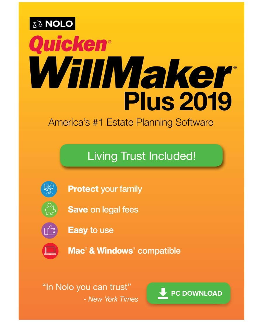 Quicken WillMaker Plus 2019 PC Estate Planning (Digital Download