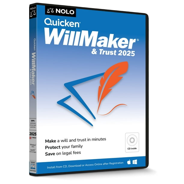 Quicken WillMaker & Trust 2025 Estate Planning Software Includes
