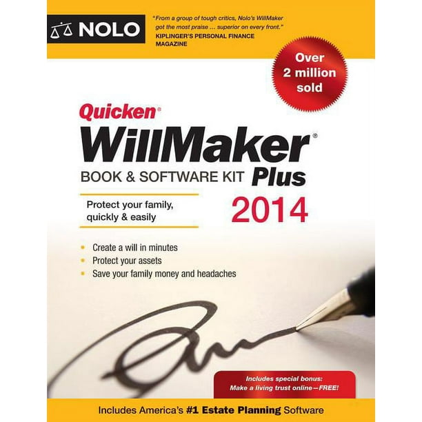 Quicken Willmaker Plus 2014 Edition Book & Software Kit (Paperback