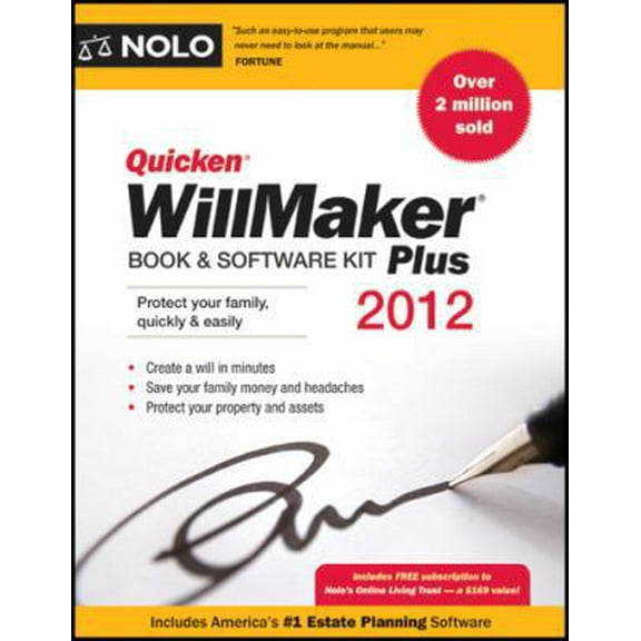 Pre-Owned Quicken Willmaker Plus 2012 Edition: Book & Software Kit (Paperback) 1413316352 9781413316353