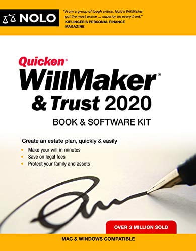 Pre-Owned Quicken Willmaker & Trust 2020: Book & Software Kit (Paperback) by Editors Of Nolo
