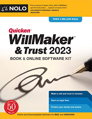 Pre-Owned Quicken Willmaker & Trust 2023: Book & Online Software Kit (Paperback) by Editors Of Nolo