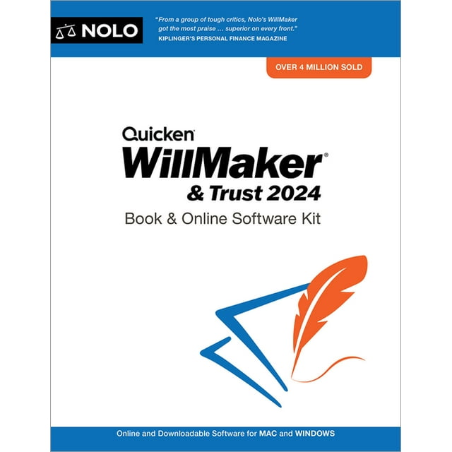 Quicken Willmaker & Trust 2025 Book & Online Software Kit (Paperback