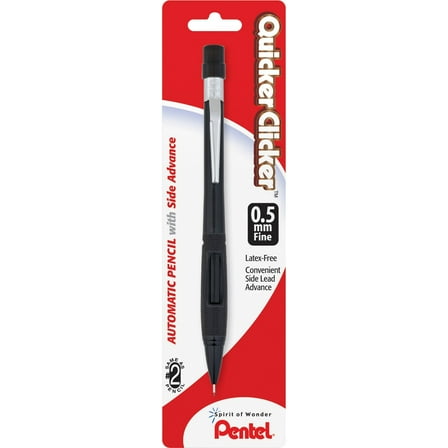 Quicker Clicker Mechanical Pencil, 0.5 Mm, Hb (#2.5), Black Lead, Black Barrel | Bundle of 5 Each