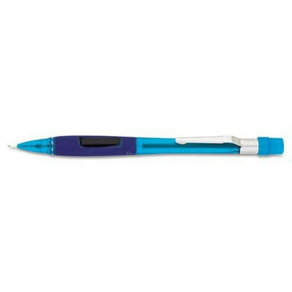 Quicker Clicker Mechanical Pencil, 0.5 mm, Transparent Blue Barrel, Sold as Pack of 3