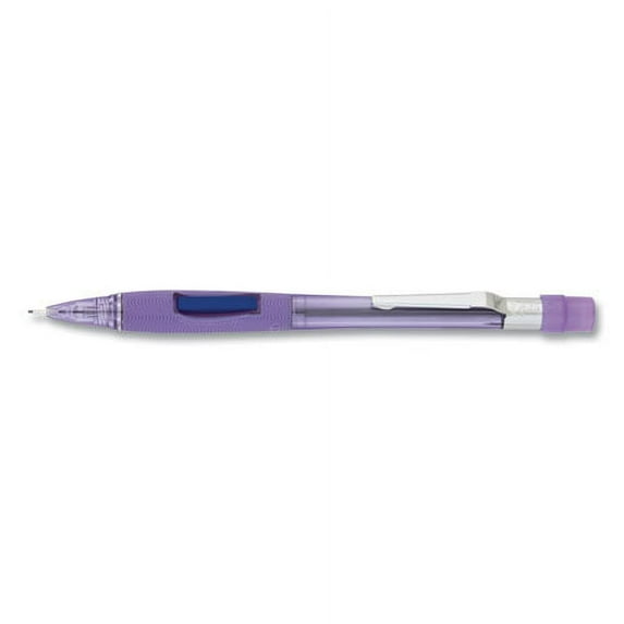 Quicker Clicker Mechanical Pencil, 0.7 Mm, Hb (#2.5), Black Lead, Transparent Violet Barrel | Bundle of 10 Each