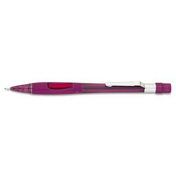 Quicker Clicker Mechanical Pencil, 0.9 mm, Transparent Burgundy Barrel, Sold as Pack of 3