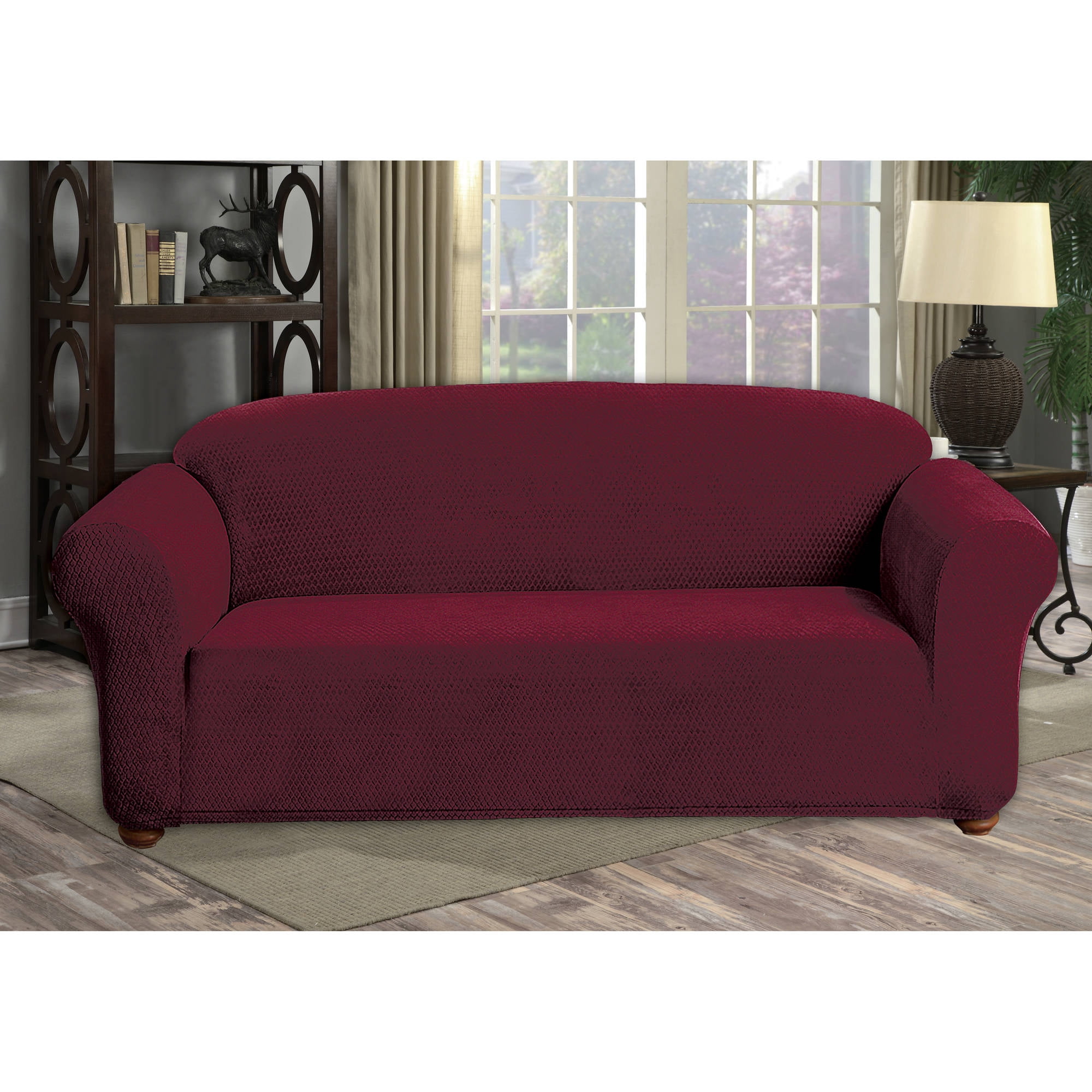Quickfit Hayden Diamond Velvet Sofa Cover