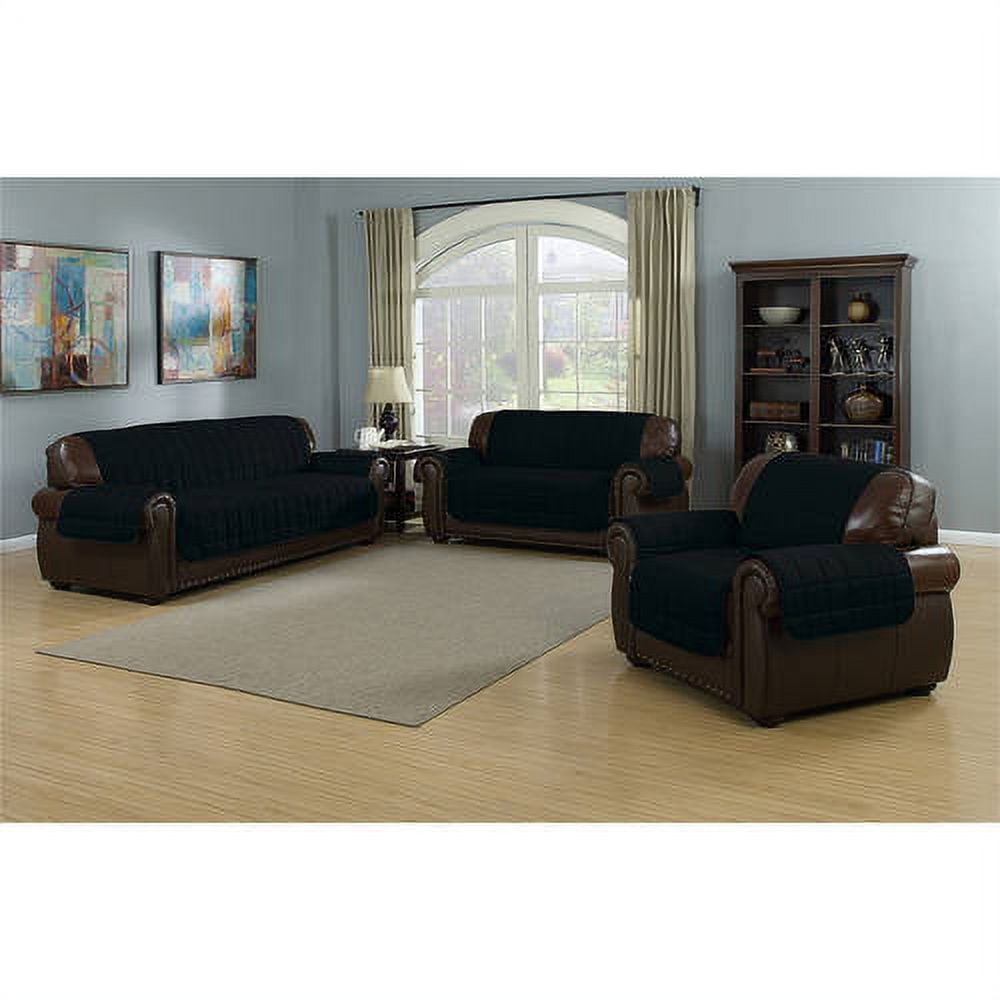 Quickfit Jeremy Sherpa Reversible Waterproof Microfiber Sofa Cover