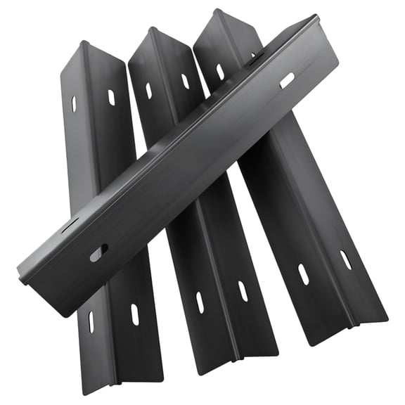 Quickflame Set of 4 Heat Plates for NAPOLEON P500RSIBPSS-3 Prestige 500 4-Burner LP Infrared Gas Grill, Napoleon Rogue Series Gas Grill Parts, Porcelain Steel