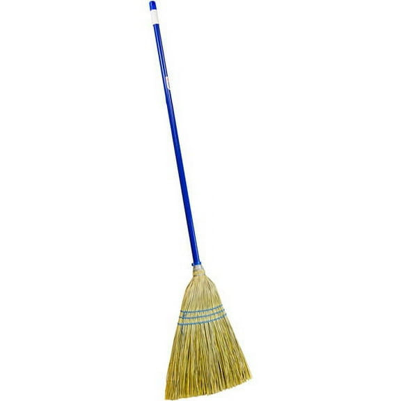 Quickie Outdoor Broom Sweep Broom for Outdoor - Corn Fiber Bristle, Steel Handle, 12 in