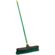 Quickie Bulldozer Push Broom - Stiff Poly Split Fiber, Heavy Duty - 18 Inch   Residential Use, Standard Application