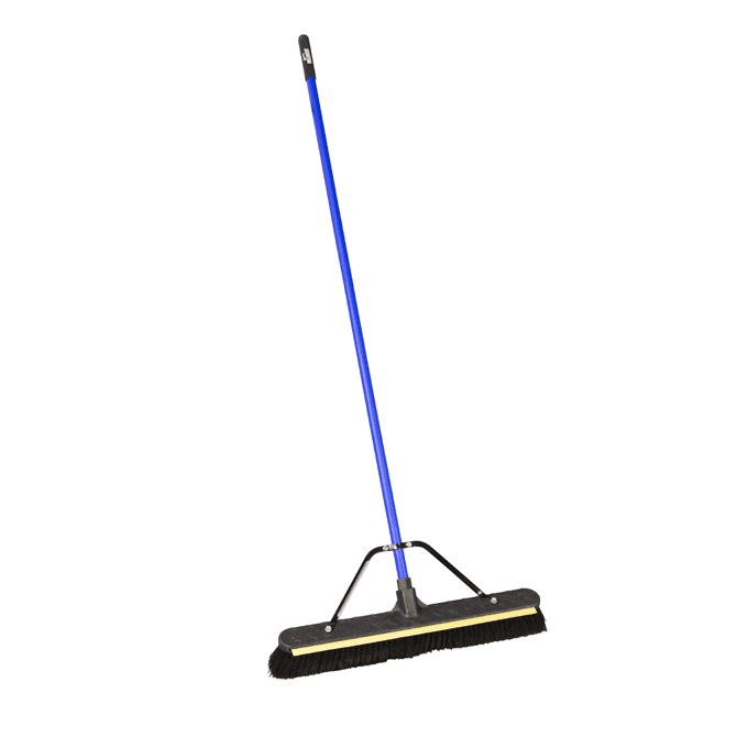 Quickie Bulldozer 2in1 Squeegee Push Broom with Fiberglass Handle