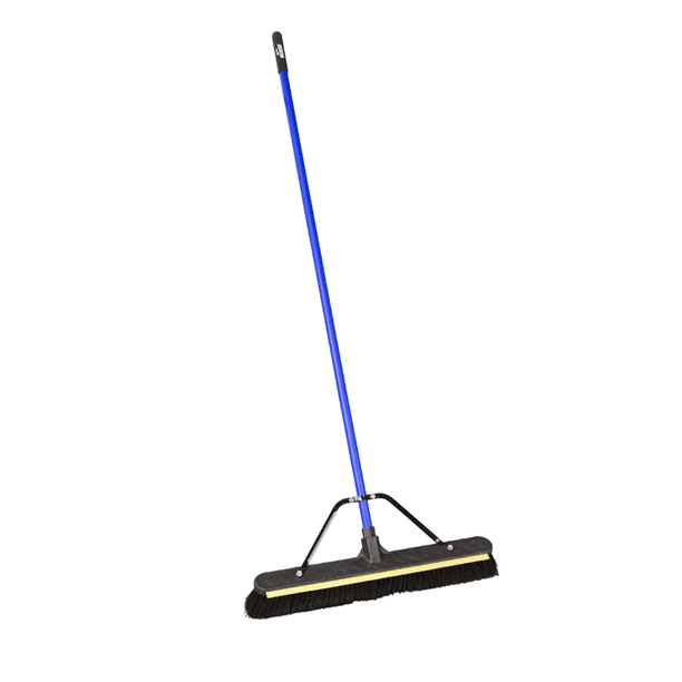 Quickie Bulldozer 2in1 Squeegee Push Broom with Fiberglass Handle