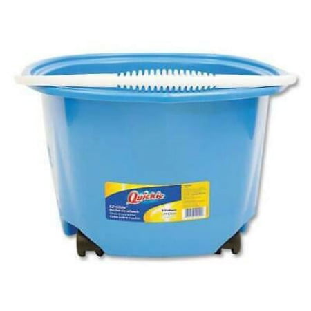 1 PK,Quickie EZ-Glide Bucket on Wheels, 5 qt, Blue (20000ZQK)