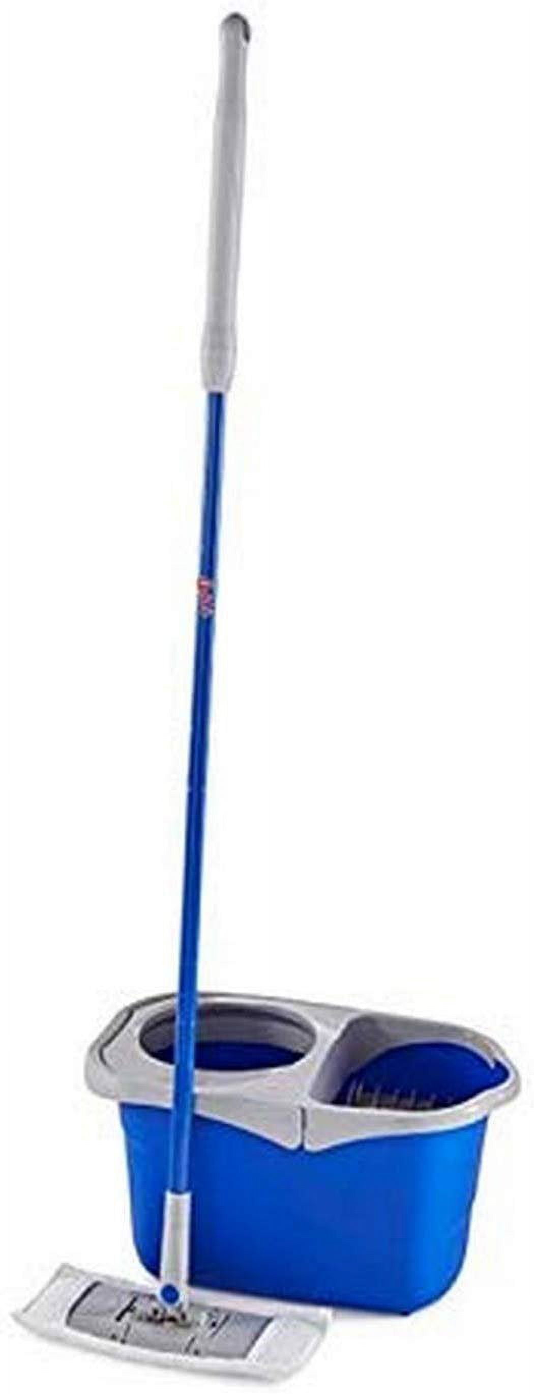 Quickie Flat Spin Mop & Bucket Floor Cleaning System 2052224, Gray