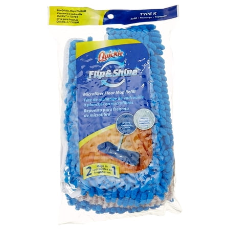 Arch Chemicals Quickie Flip & Shine Microfiber Flip Mop Head Refill - Damp - Multicolor