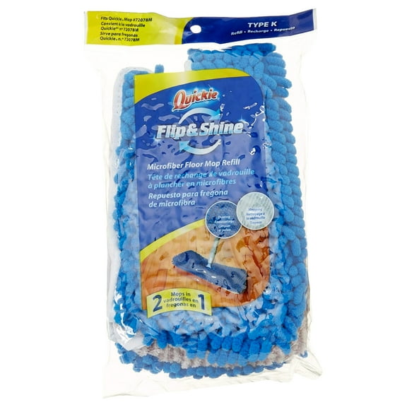 Quickie Flip & Shine Microfiber Floor Mop Refill