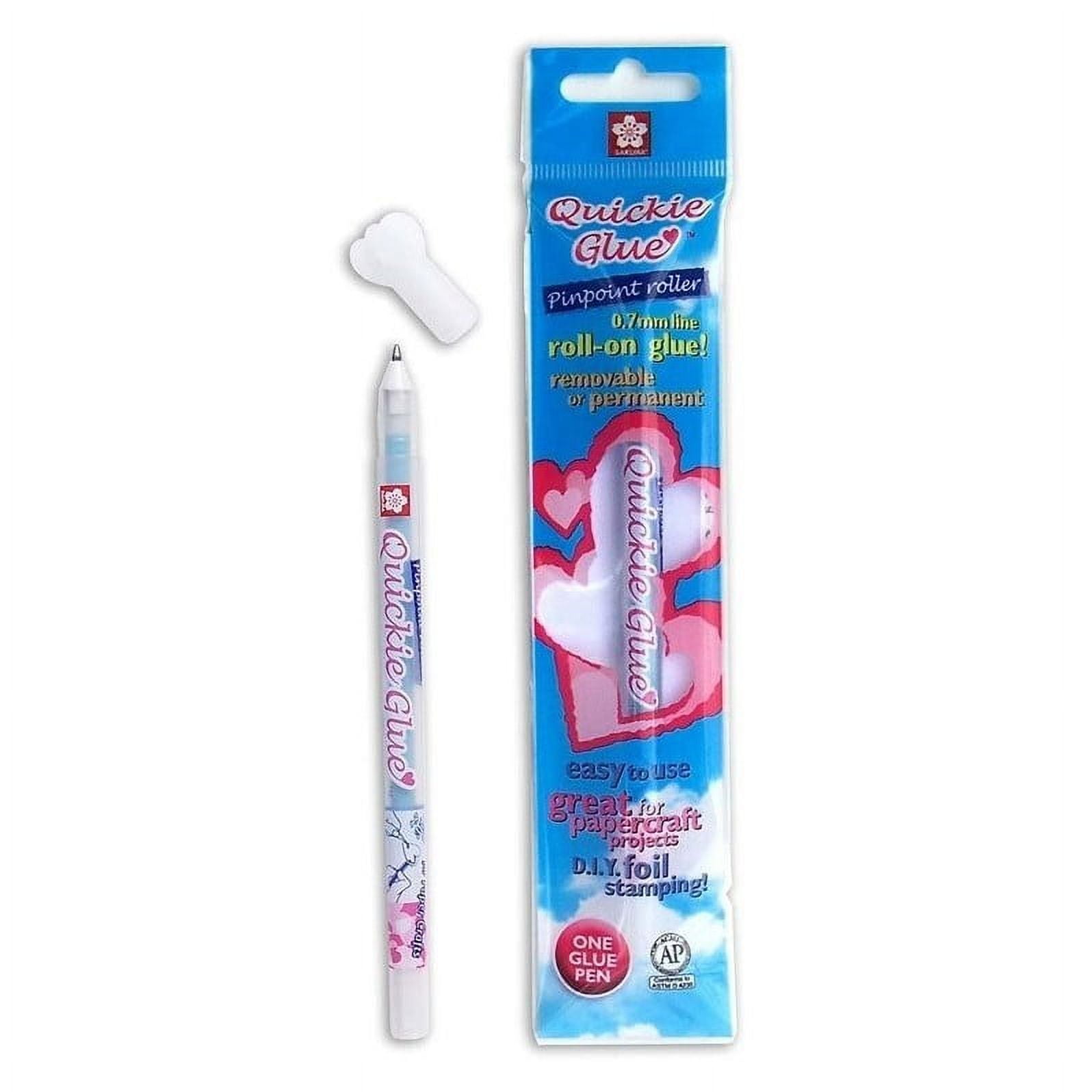 Sakura Quickie Glue Pens - Liquid Glue Pens for Crafting - Pinpoint Roller  Glue - 0.7 mm Tip - 6 Pack