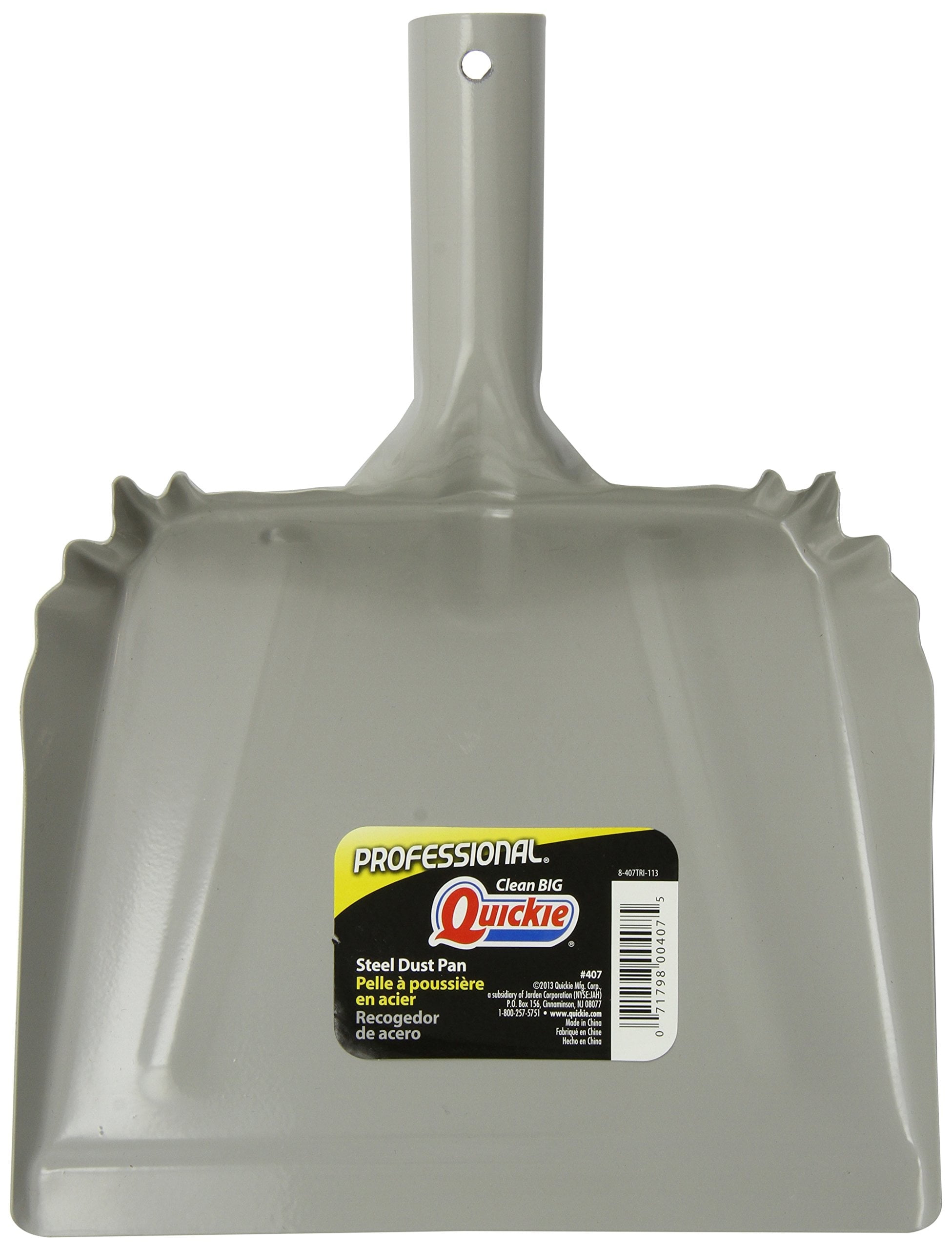 Quickie 9.5-inch Gray Heavy Gauge Steel Handheld Dust Pan