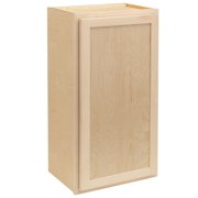 Quicklock RTA Ready-to-Assemble 30" Tall Wall Kitchen Cabinets - Shaker Style | 100% Hardwood | Made in America | Soft Close Hardware Raw Maple, 12" D x 24" W x 30" H