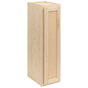 Quicklock RTA Ready-to-Assemble 30" Tall Wall Kitchen Cabinets - Shaker Style | 100% Hardwood | Made in America | Soft Close Hardware Raw Maple, 12" D x 9" W x 30" H