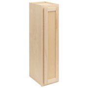 Quicklock RTA Ready-to-Assemble 42" Tall Wall Kitchen Cabinets - Shaker Style | 100% Hardwood | Made in America | Soft Close Hardware Raw Maple, 12" D x 9" W x 42" H