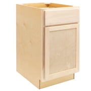 Quicklock RTA Ready-to-Assemble | Base Kitchen Cabinets - Shaker Style | Made in America Raw Maple, 18" W x 34.5" H x 24" D Base