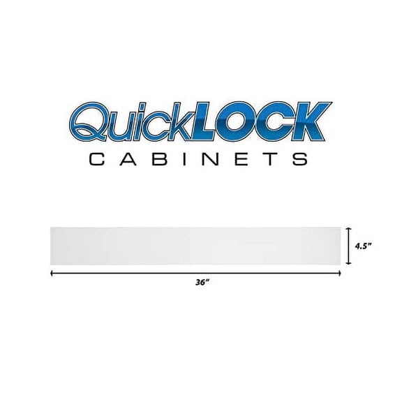 Quicklock RTA (Ready-to-Assemble) | Base Kitchen Cabinets - Shaker Style | Made in America | Soft Close Hardware (Pure White, .25"X4.5"X36" Toe Kick)